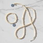 Genuine Pearl Necklace & Bracelet Set - Skinny Strand Timeless Elegance