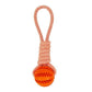 Genuine Durable Rubber Ball Chew Toy with Cotton Rope - Dog