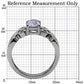 Genuine Light Amethyst CZ Stainless Steel Ring - AAA Grade