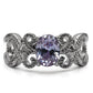 Genuine Light Amethyst CZ Stainless Steel Ring - AAA Grade